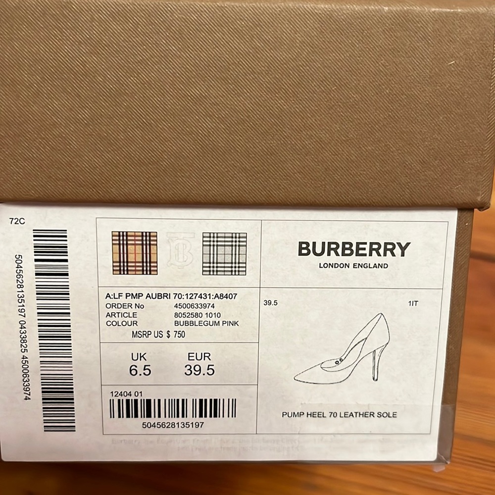Burberry pink heels BRAND NEW, 39 in european